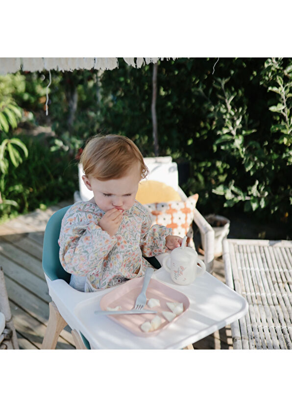 Mushie Blush Pink Baby Kids Cutlery Set - 3