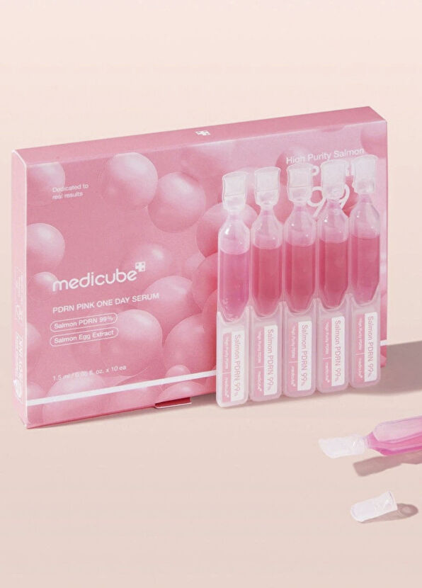 Medicube PDRN Pink One Day Aydınlatıcı Cilt Serumu 10 Ampul x 1.5 ml  - 2