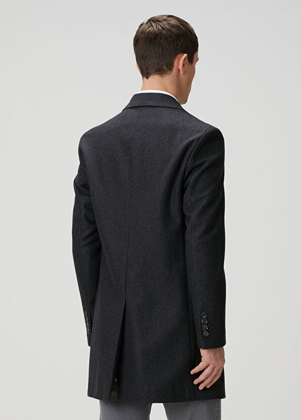 Beymen Club Antrasit Yün Palto - 4