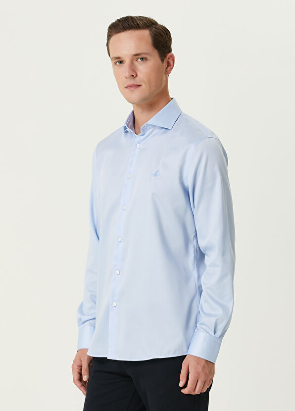 Beymen Club Comfort Fit Non Iron Mavi Gömlek - 4