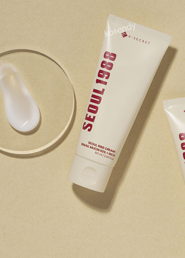 K-Secret SEOUL 1988 Cream Snail Mucin 93% + Rice Kırışıklık Önleyici ve Bariyer Koruyucu Salyangoz Müsini ve Pirinç Kompleksli Yüz Kremi 100 ml - 2