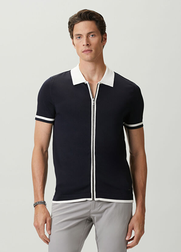 Beymen Club Navy Blue Short Sleeve Knit Shirt - 2