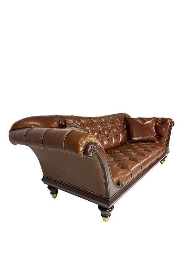 Dream Home Auburn Hazelnut Leather Sofa - 3