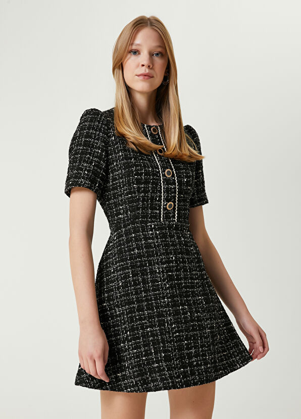Beymen Club Black Mini Tweed Dress - 3