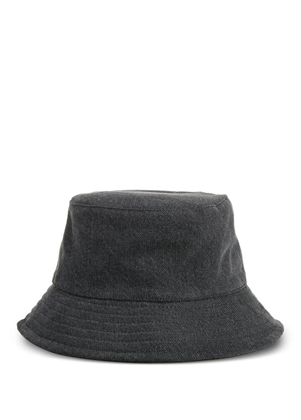 Ami Paris Black Women's Denim Bucket Hat - 2