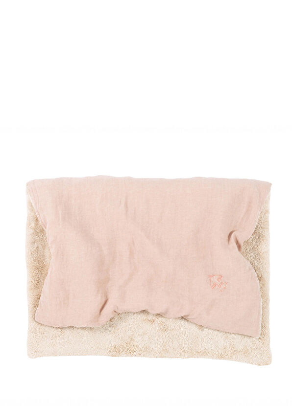 Nobodinoz L1N0 Mauve Pink Linen Baby Blanket - 2