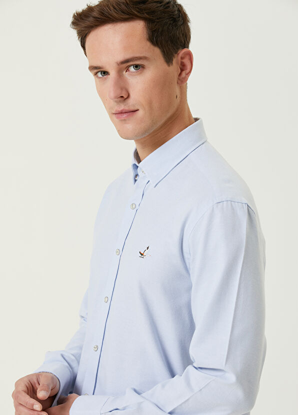 Beymen Club Comfort Fit Açık Mavi Oxford Gömlek - 2