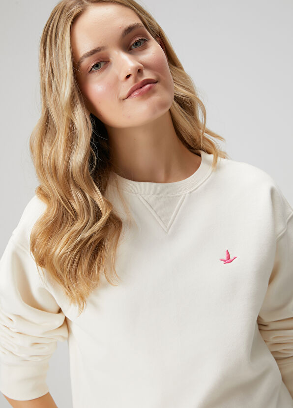 Beymen Club Kırık Beyaz Basic Sweatshirt - 2