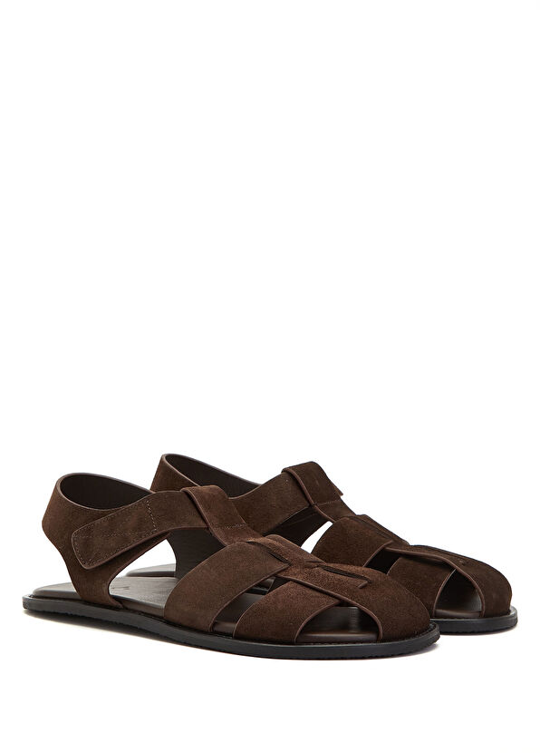 Beymen Club Fisherman Brown Men's Leather Sandals - 2