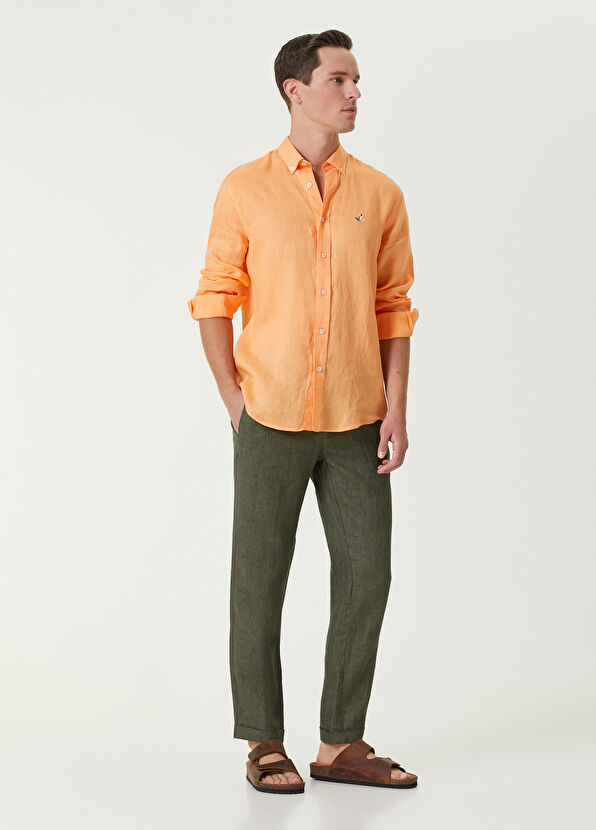 Beymen Club Comfort Fit Somon Keten Gömlek - 3