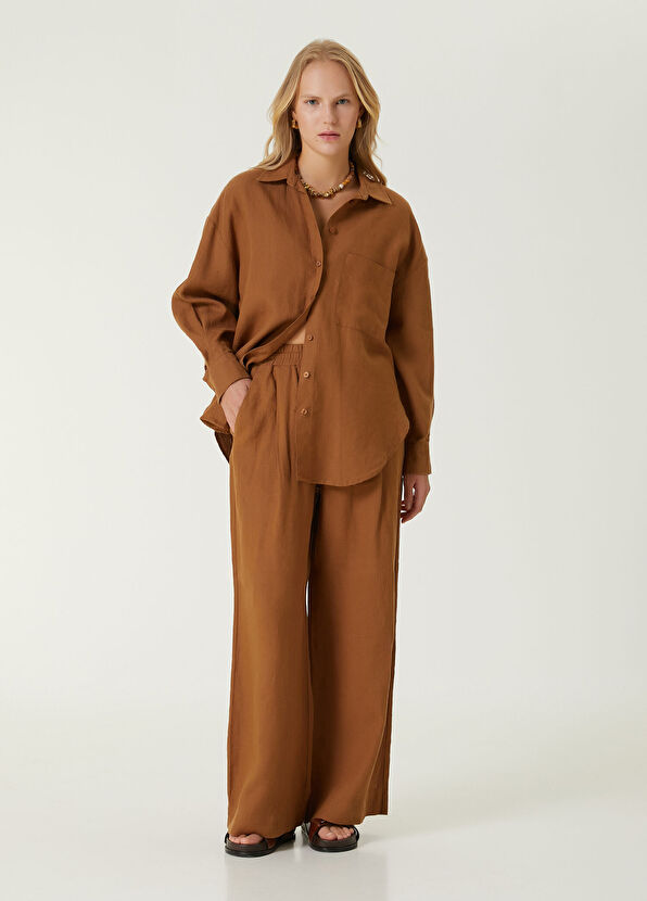Beymen Club Camel Keten Pantolon - 1
