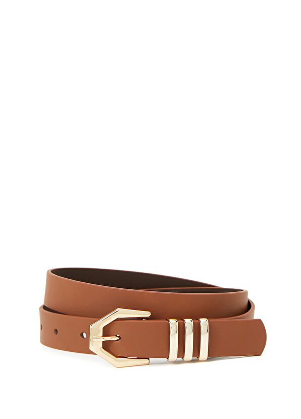 Beymen Club Tan Women's Leather Belt - 1