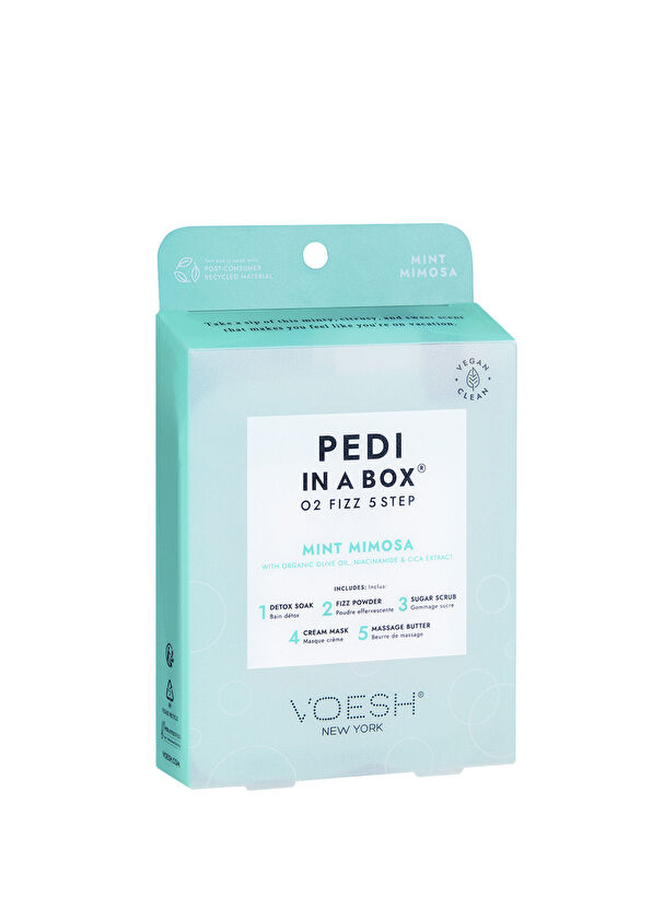 Voesh New York Pedi In A Box O2 Fizz Mint 5-Step Pedicure Set - 1