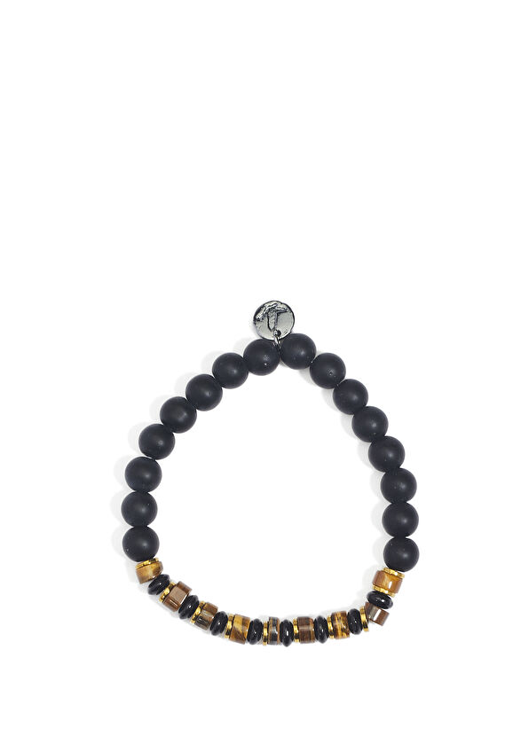 Beymen Club Siyah Doğal Taşlı Erkek Bileklik - 2