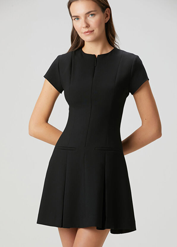 Siyah Mini Elbise - Görsel 5