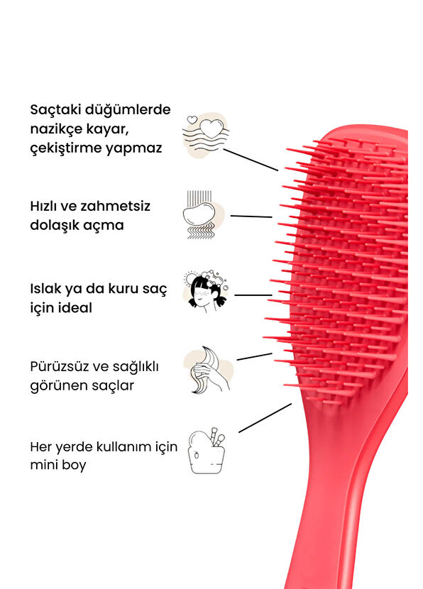 Tangle Teezer The Ultimate Wet Detangler Mini Pink Punch Hair Brush - 2
