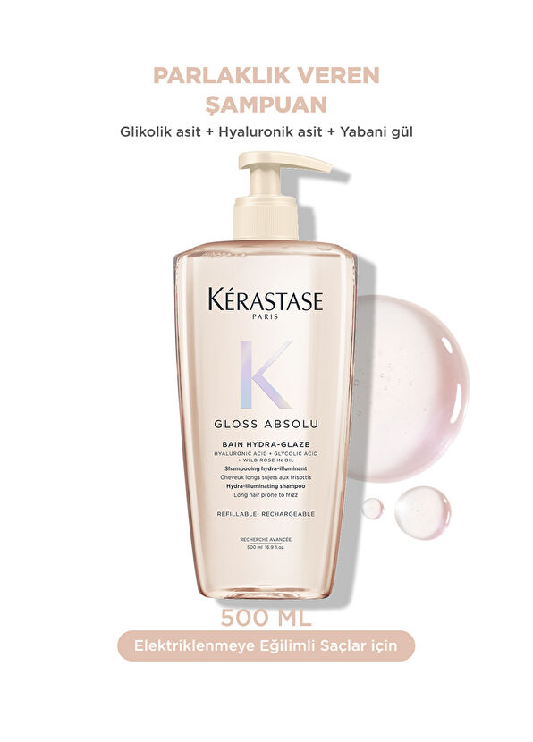 Kerastase Gloss Absolu Bain Hydra-Glaze Elektriklenmeye Eğilimli Saçlar İçin Parlaklık Veren Şampuan 500 ml - 2