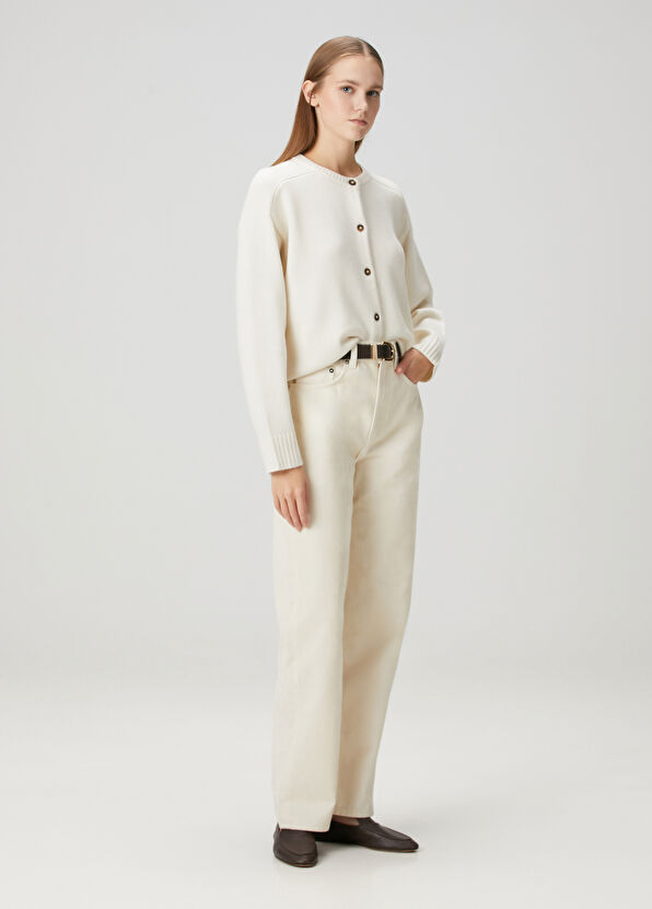 Loulou de Saison Asmar Krem Jean Pantolon - 1