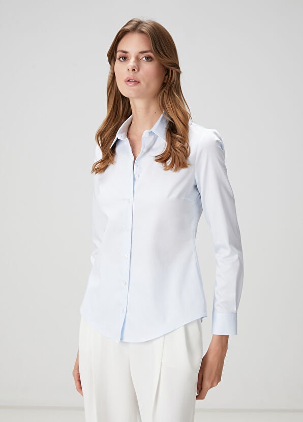 Beymen Club Slim Fit Non Iron Klasik Açık Mavi Gömlek - 1