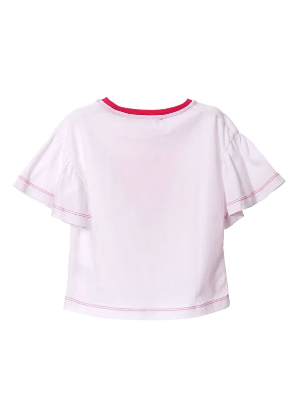 Agatha Ruiz de la Prada Rarotongo Beyaz Kedi Baskılı Kız Çocuk T-shirt - 2