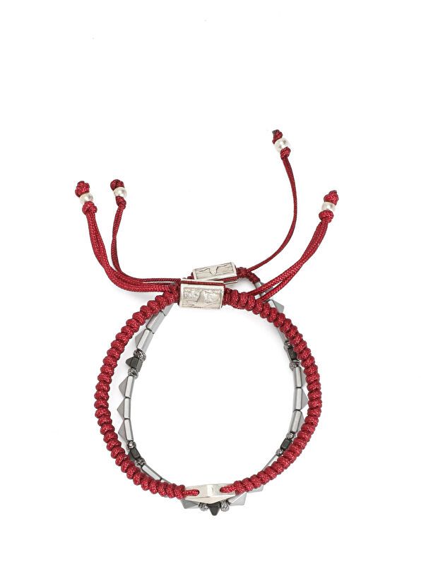 Beymen Club Burgundy Men's Stone Bracelet - 2