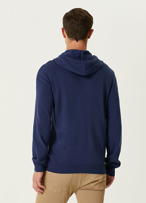 Beymen Club Navy Blue Hooded Cardigan - 3