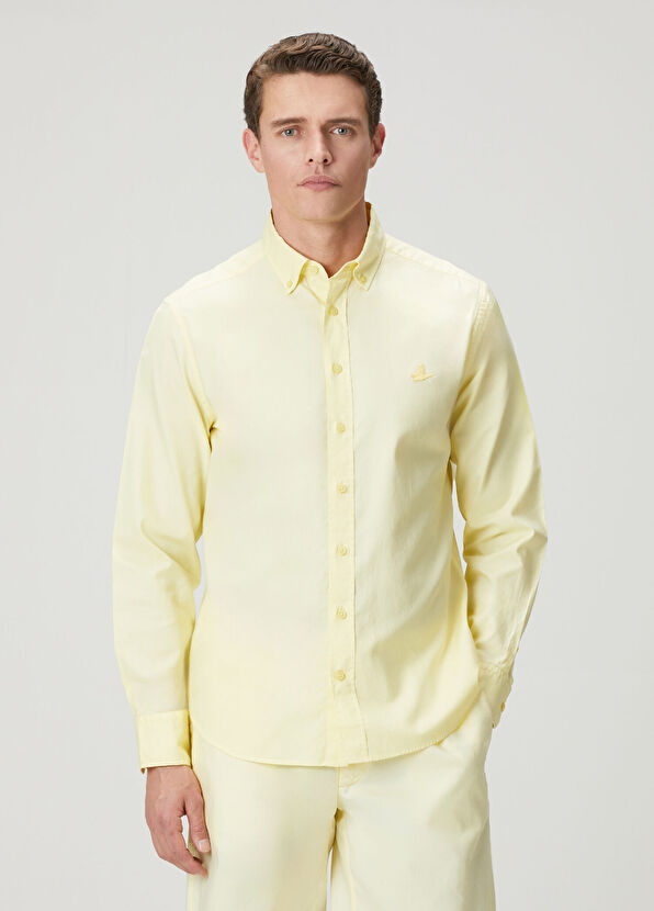 Beymen Club Comfort Fit Light Yellow Oxford Shirt - 1