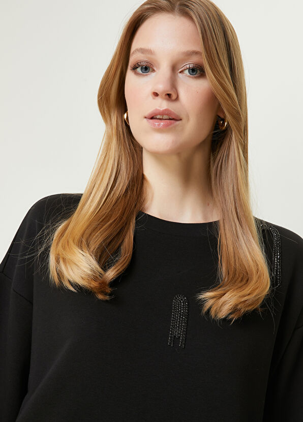 Beymen Club Siyah Taşlı Pileli Mini Elbise - 2