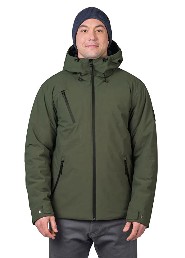Hannah Derk II Chive Hooded Men's Outdoor Coat - 3