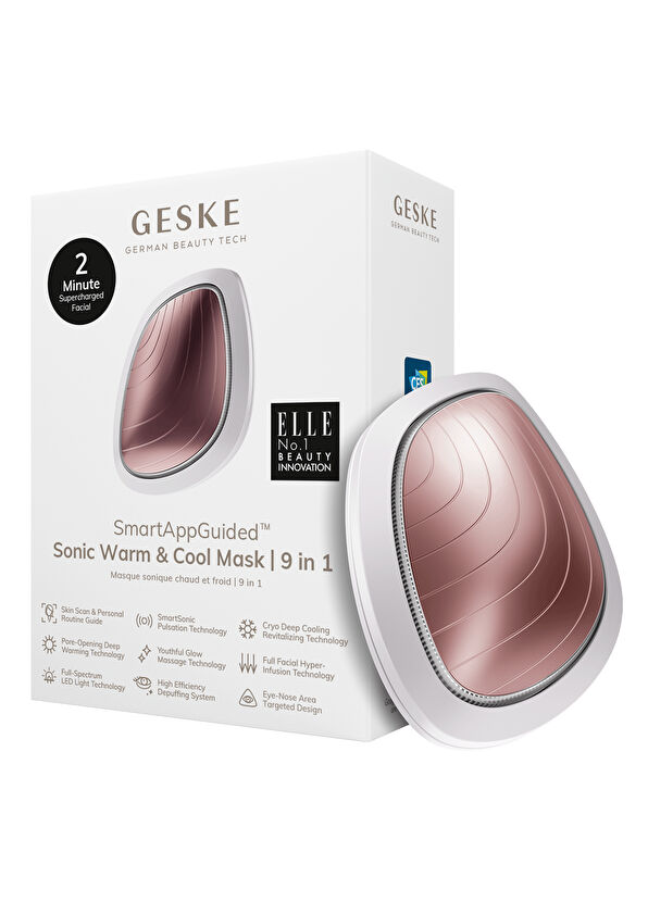 Geske Sonic Beyaz 9'u 1 Arada Sıcak Ve Soğuk Maske Cilt Bakım Cihazı  - 2