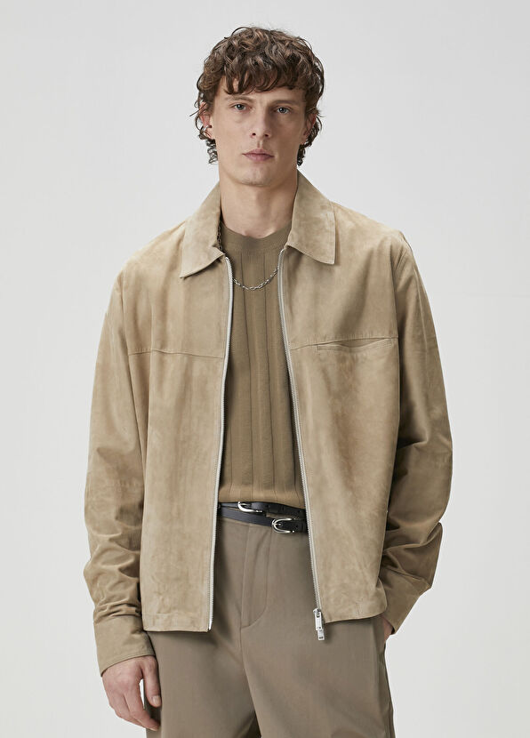 Academia Beige Suede Jacket - 2