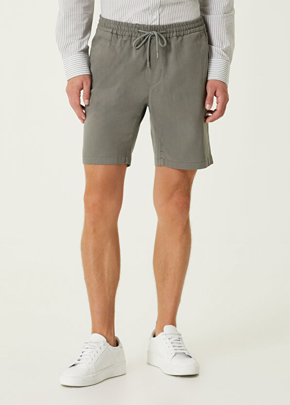 Beymen Club Khaki Lyocell Shorts - 2