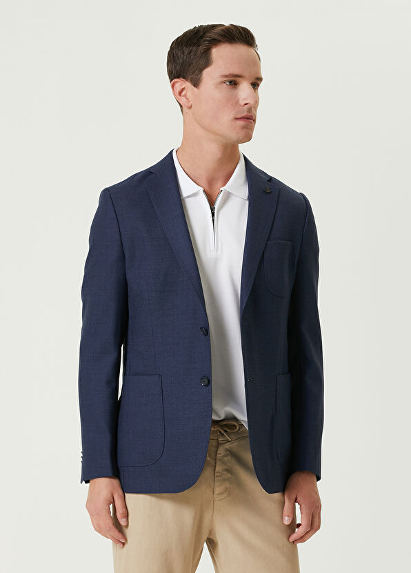 Beymen Club Koyu Mavi Yün Ceket - 2