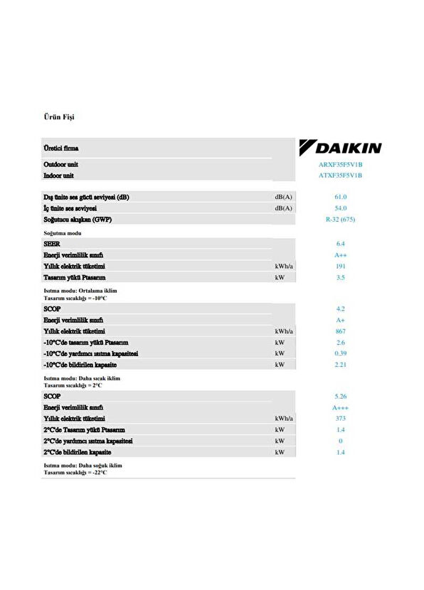 Daikin Siesta Sensira ATXF35F Wifi 12.000 Btu A++ İnverter Duvar Tipi Klima - 3