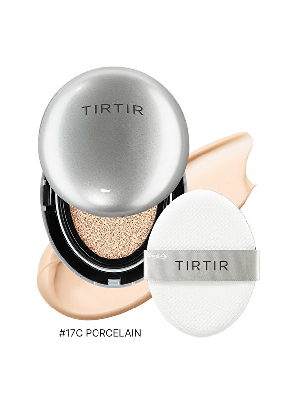 Tırtır Mask Fit Auro Cushion 17 C Porcelain Uzun Süre Parlaklığını Koruyan Kusursuz Kapatıcı Yarı Parlak Bitişli Cushion Fondöten 18 gr - 2