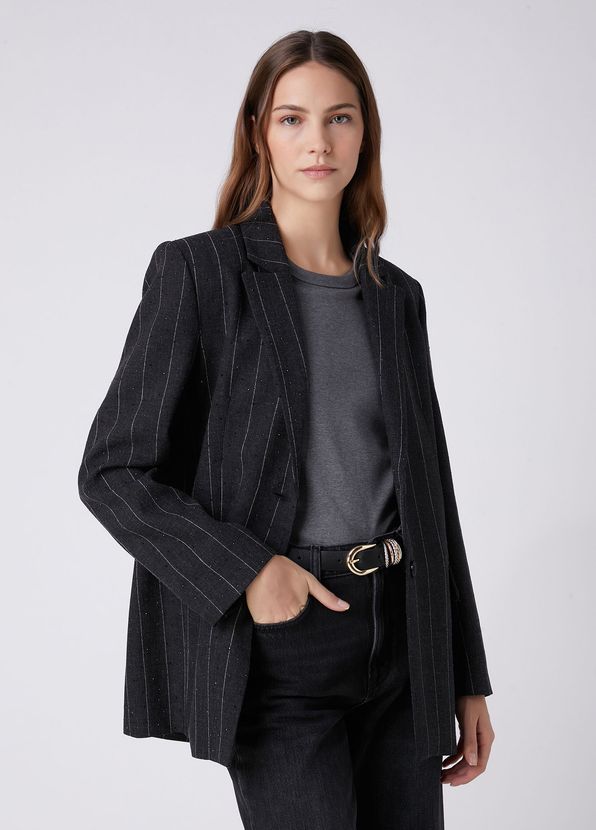 Beymen Club Siyah Mono Kapama Blazer - 4