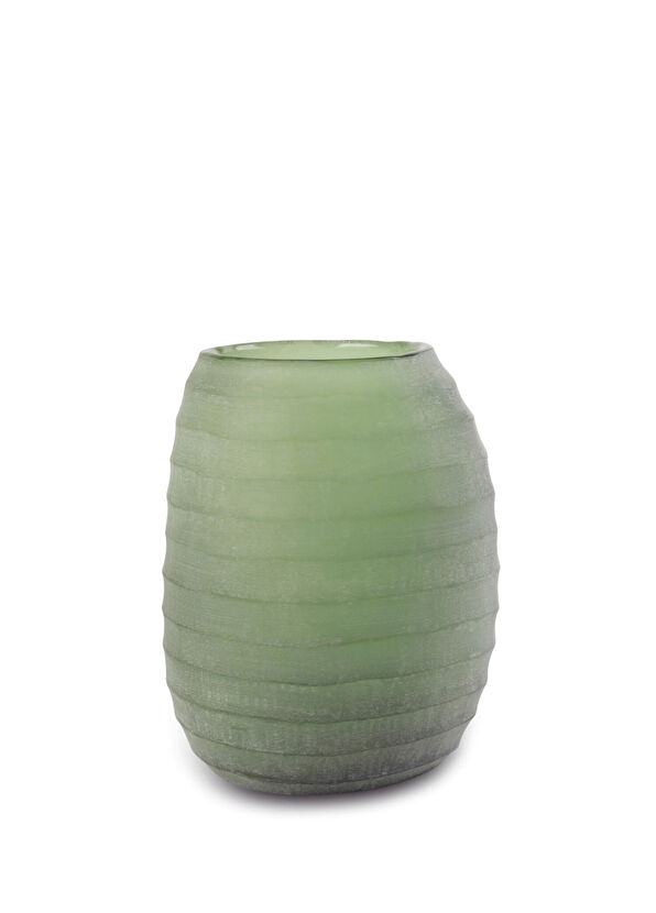 GUAXS Belly Olive Green Cam Ekstra Büyük Boy Vazo - 1