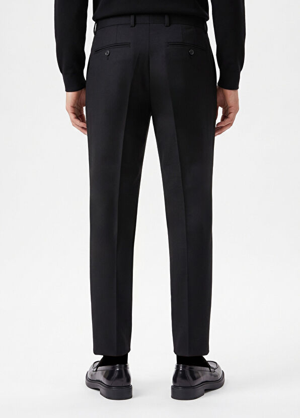 Beymen Club Straight Fit Siyah İnce Kaşe Yün Pantolon - 3