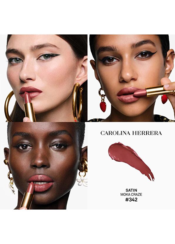 Carolina Herrera Fabulous Kiss The Lipstick Satin 342 Moka Craze - 4