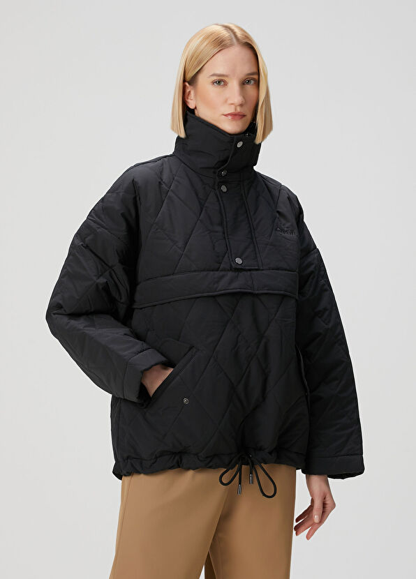 Margaux Lonnberg Logan Siyah Kapitoneli Ceket - 1