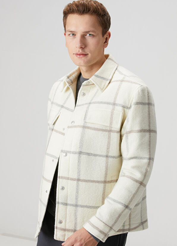 Beymen Club Ekru Ekose Desenli Dış Gömlek - 2