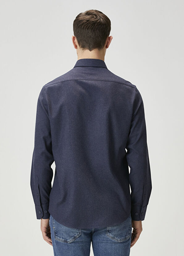 Beymen Club Comfort Fit Navy Blue Shirt - 4