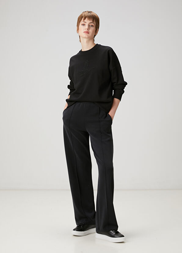 Beymen Club Siyah Kuş Nakışlı Sweatshirt - 2