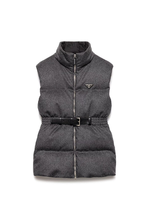 Prada Loden Grey Women's Puffer Coat - 1