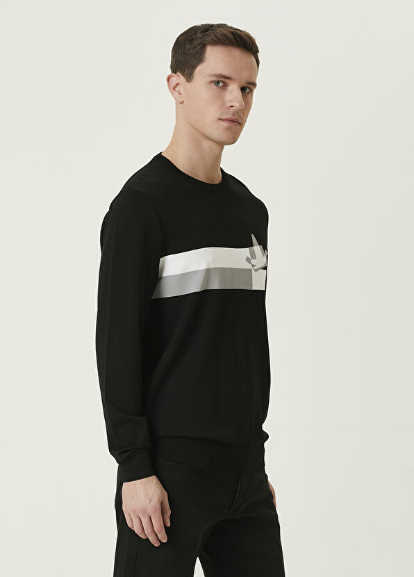 Beymen Club Siyah Logo Jakarlı Kazak - 4