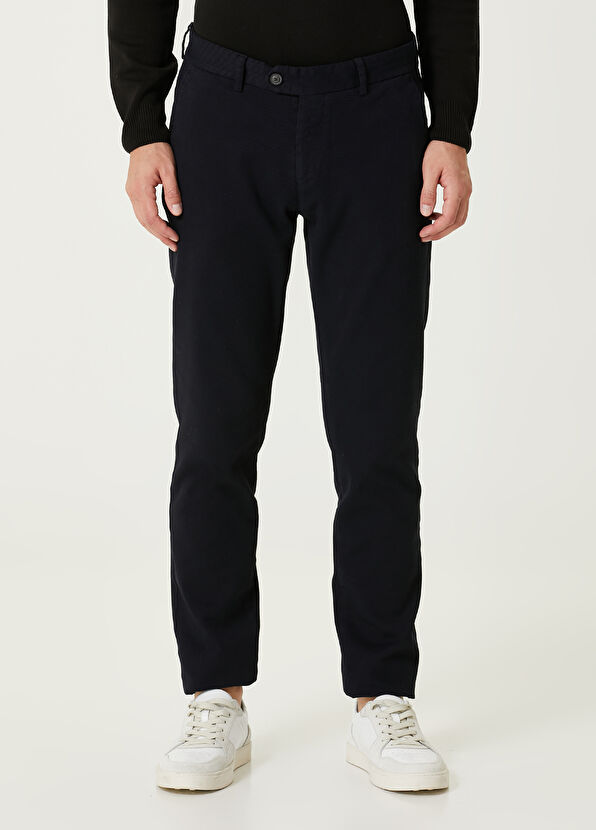 Beymen Club Slim Fit Lacivert Twill Dokulu Chino Pantolon - 2