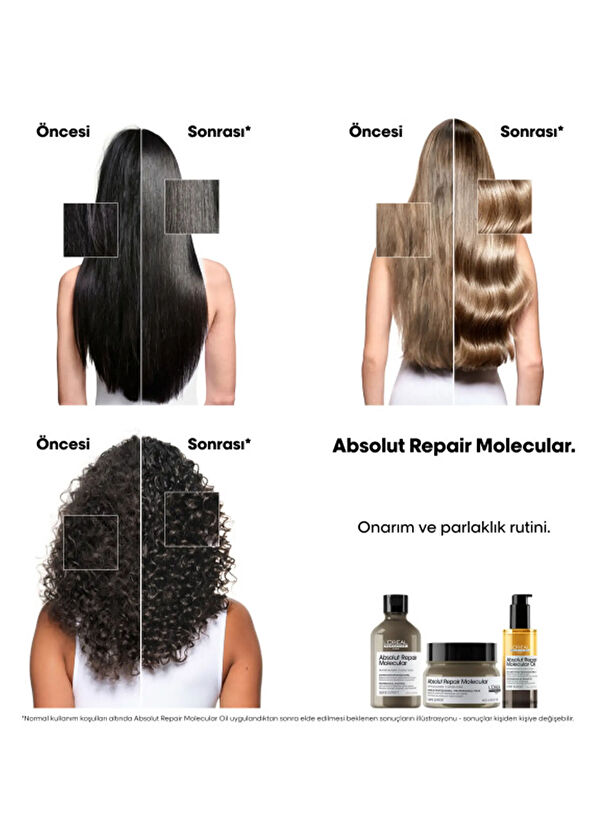 Loreal Professionnel Paris Serie Expert Absolut Repair Molecular Dual Phase Professional Hair Care Oil 90 ml - 3