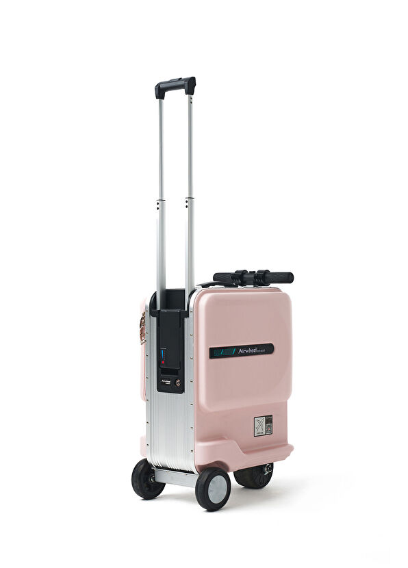 SE3miniT Pembe Kabin Boy Elektrikli Binilebilir Scooter Valiz - Görsel 5