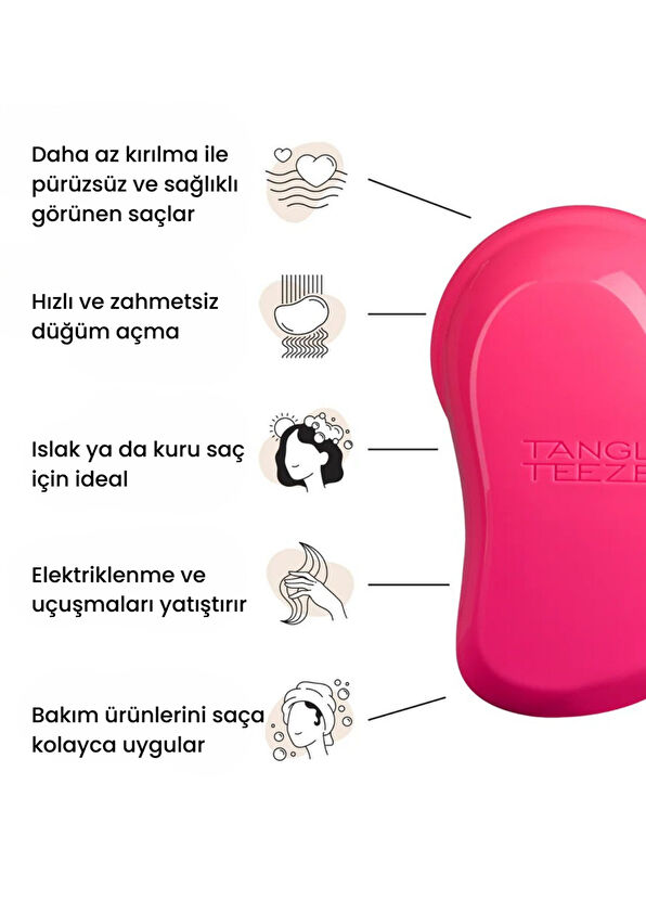Tangle Teezer Original Pink Fizz Hair Brush - 2