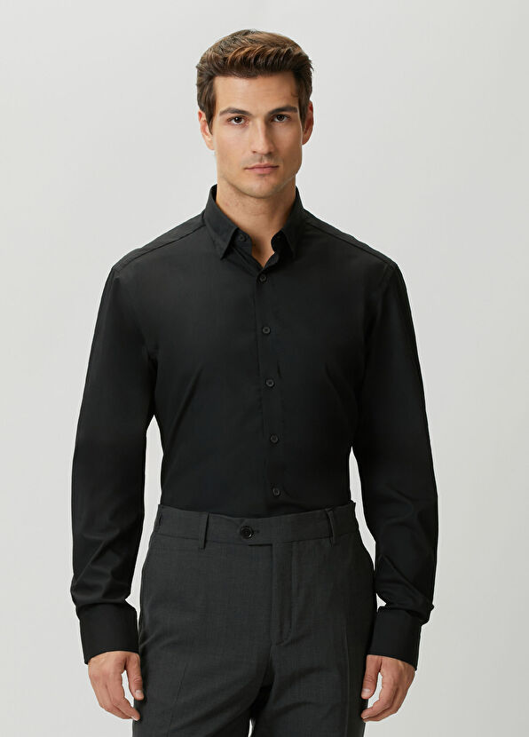 Beymen Club Comfort Fit Hidden Buttoned Collar Non-Iron Shirt - 2